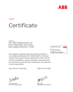 ABB Certificate